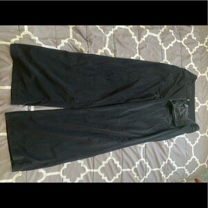 Black corduroy wide leg pants